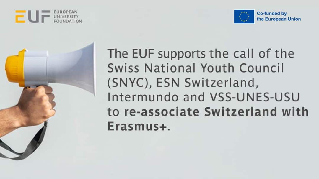 EUF joins the call in favour of the re-association of Switzerland with Erasmus+