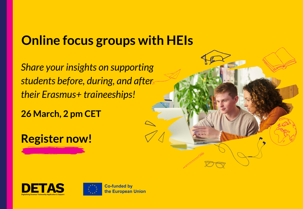 Call for Participants: Online Focus Group on Erasmus+ Internships & Mobility