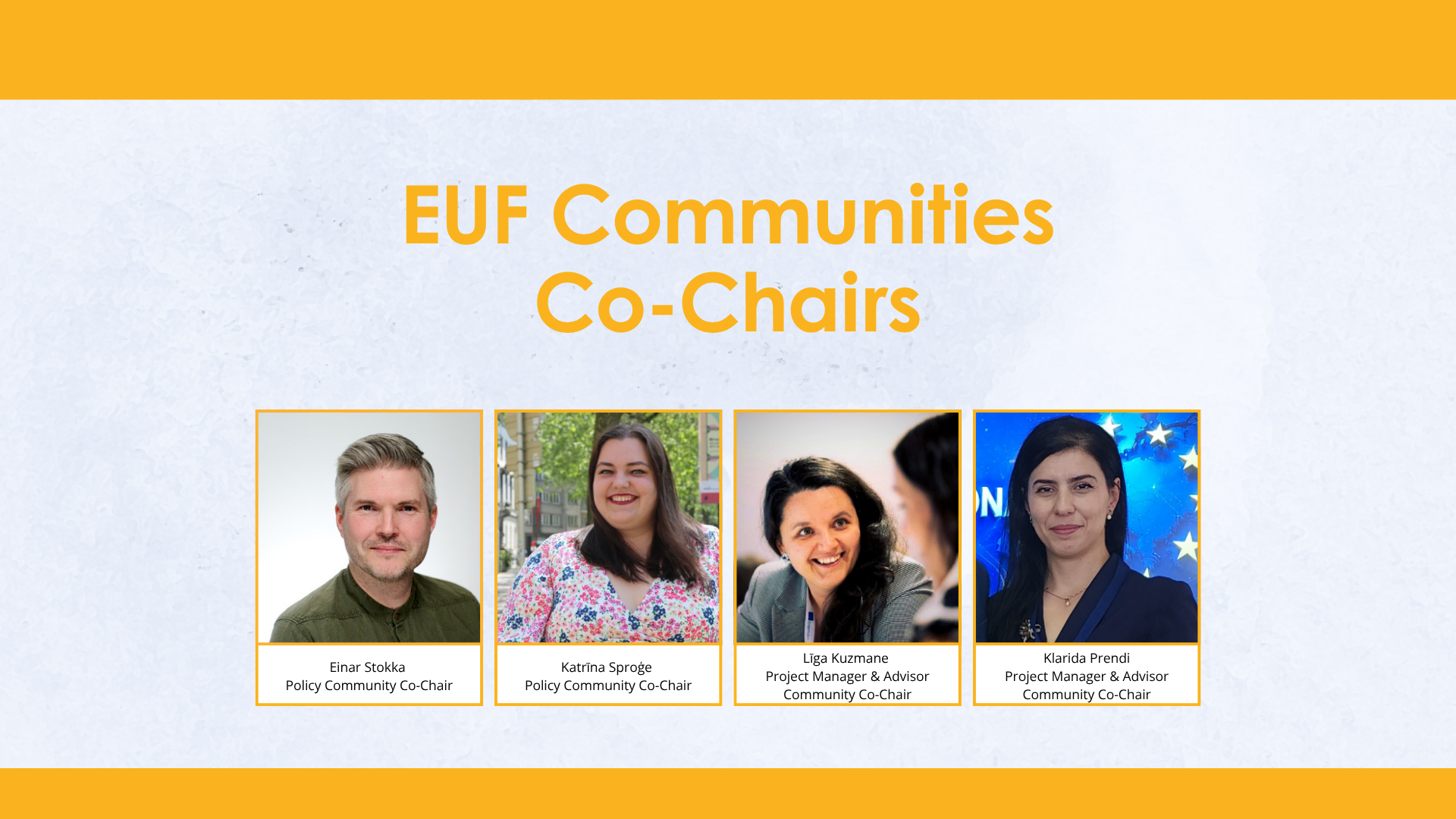 EUF Communities Welcome Their First-Ever Co-Chairs